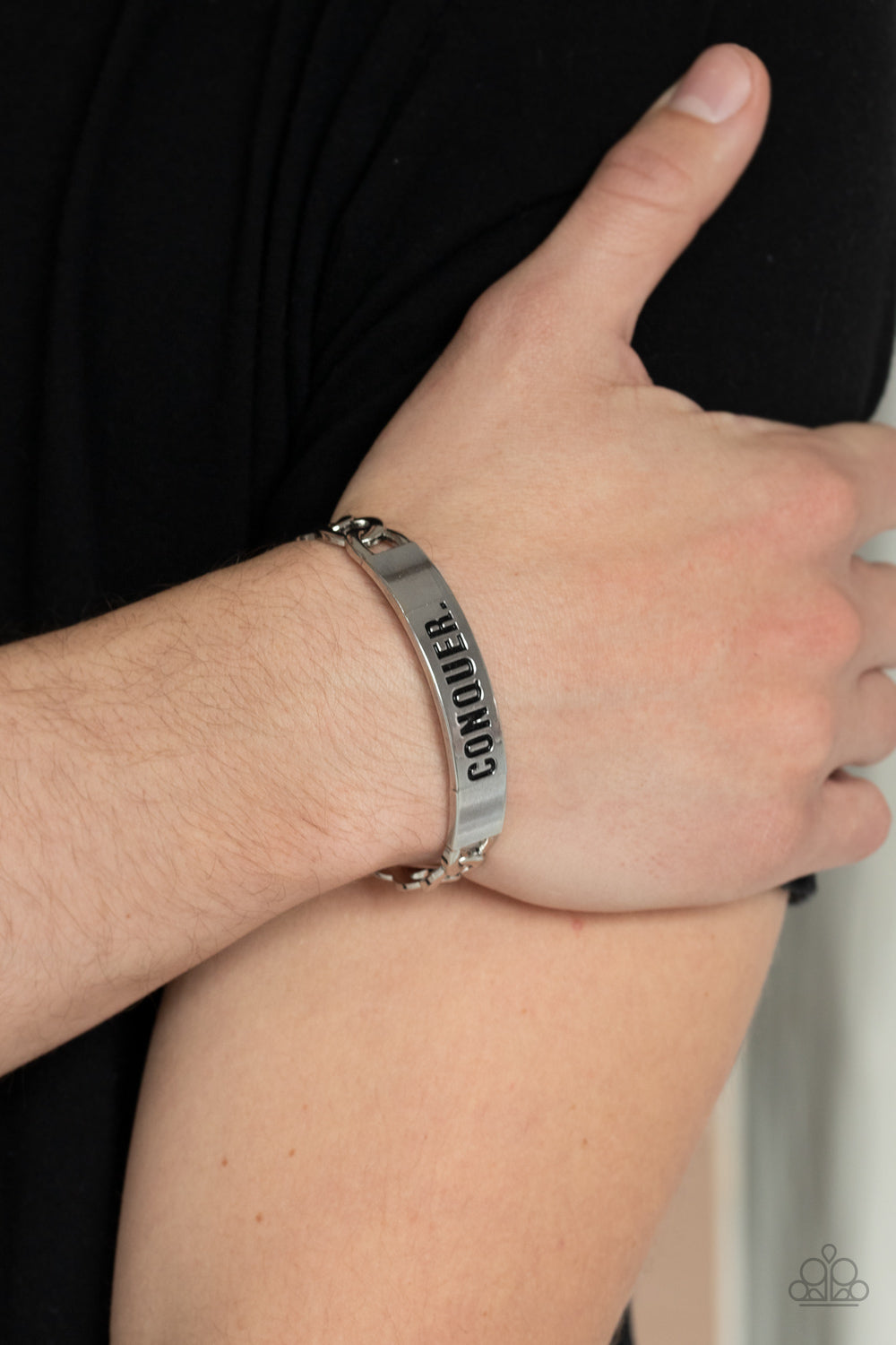 Conquer Your Fears - Silver bracelet