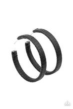 Load image into Gallery viewer, Leather-Clad Legend - Black earrings

