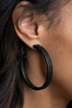 Load image into Gallery viewer, Leather-Clad Legend - Black earrings
