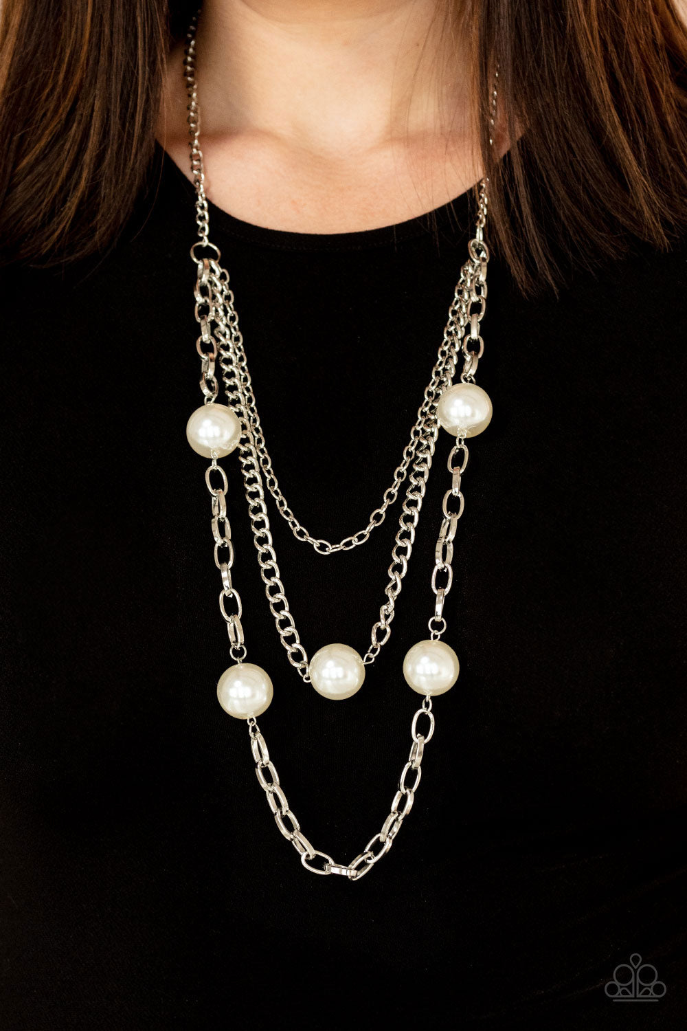 Thanks For The Compliment - White necklace