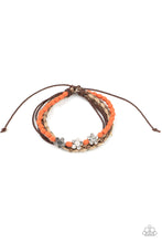 Load image into Gallery viewer, Raffia Remix - Orange bracelet
