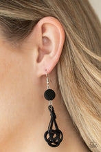 Load image into Gallery viewer, Twisted Torrents - Black earrings
