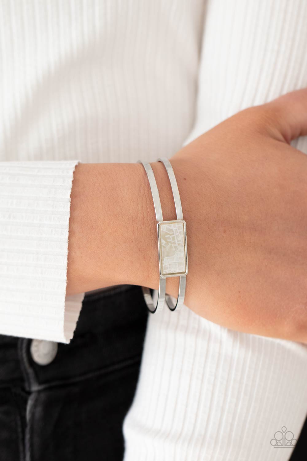 Remarkably Cute and Resolute - White bracelet