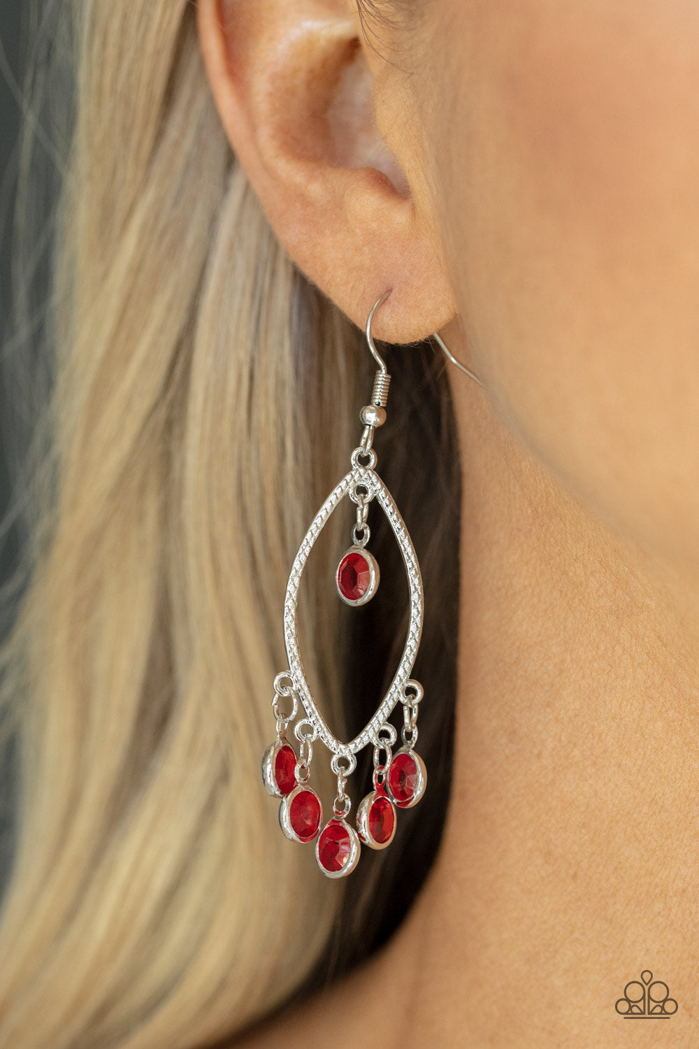 Glassy Grotto - Red earrings