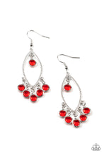 Load image into Gallery viewer, Glassy Grotto - Red earrings
