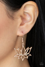 Load image into Gallery viewer, Lotus Ponds - Rose Gold earrings
