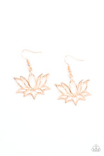 Load image into Gallery viewer, Lotus Ponds - Rose Gold earrings
