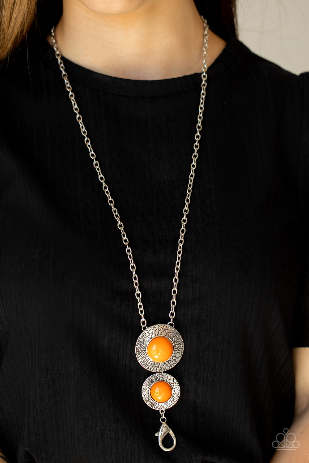 Abstract Artistry - Orange necklace
