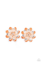 Load image into Gallery viewer, Water Lily Love - Rose Gold earrings
