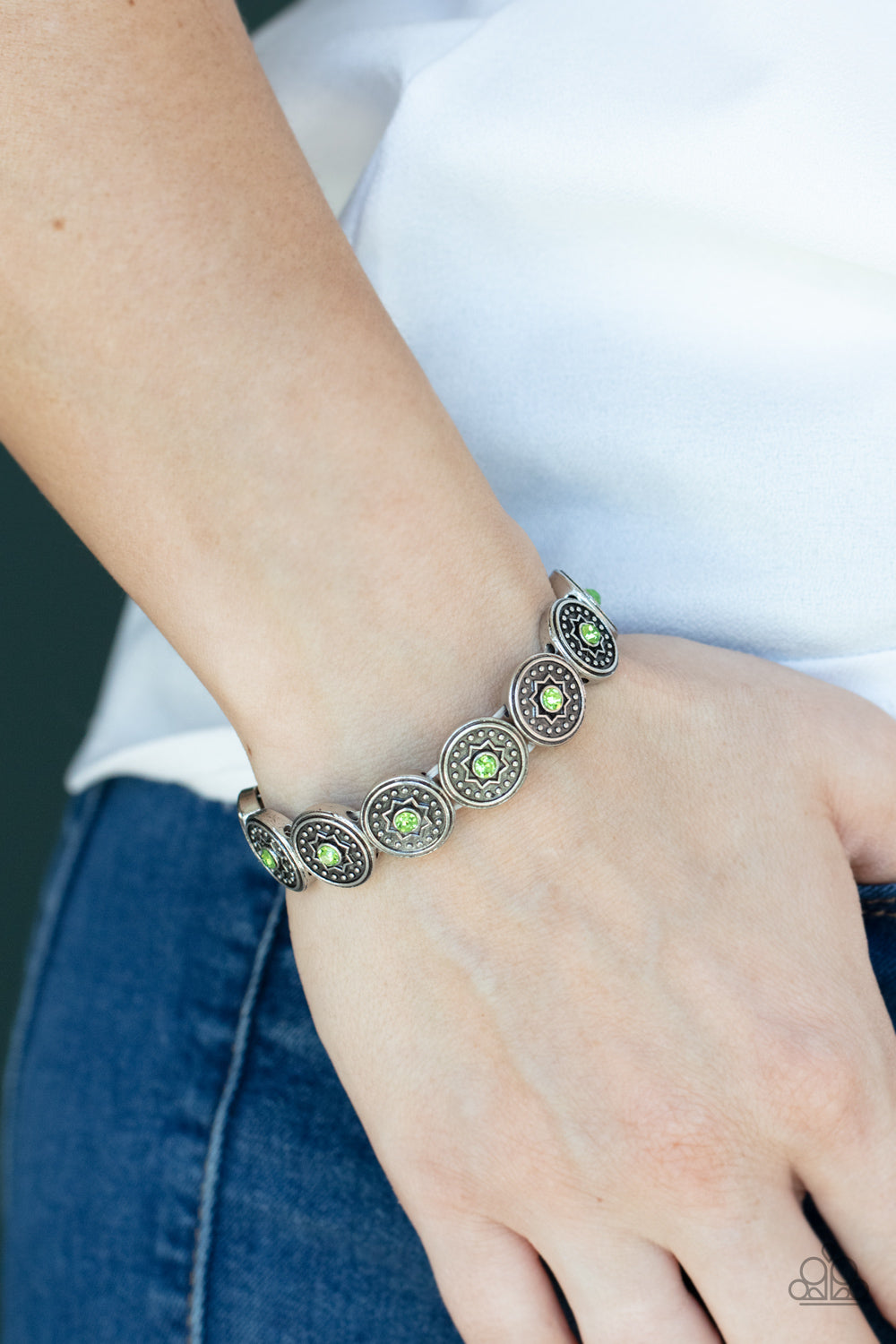 Colorfully Celestial - Green bracelet
