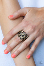 Load image into Gallery viewer, Juxtaposed Jewels - Brass ring
