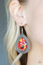 Load image into Gallery viewer, Terrazzo Tundra - Red earrings
