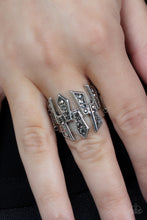 Load image into Gallery viewer, Juxtaposed Jewels - Silver ring
