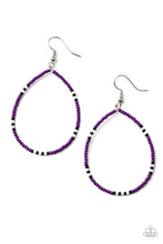 Load image into Gallery viewer, Keep Up The Good BEADWORK - Purple earrings
