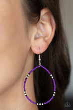 Load image into Gallery viewer, Keep Up The Good BEADWORK - Purple earrings

