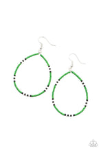 Load image into Gallery viewer, Keep Up The Good BEADWORK - Green earrings
