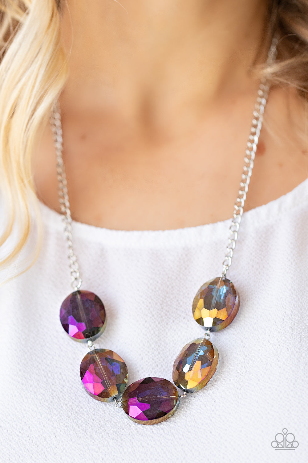 Cosmic Closeup - Purple necklace