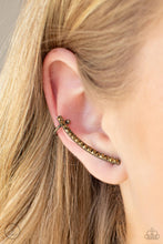Load image into Gallery viewer, Give Me The SWOOP - Brass Post Earrings
