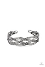 Load image into Gallery viewer, Get Your Wires Crossed - Black bracelet
