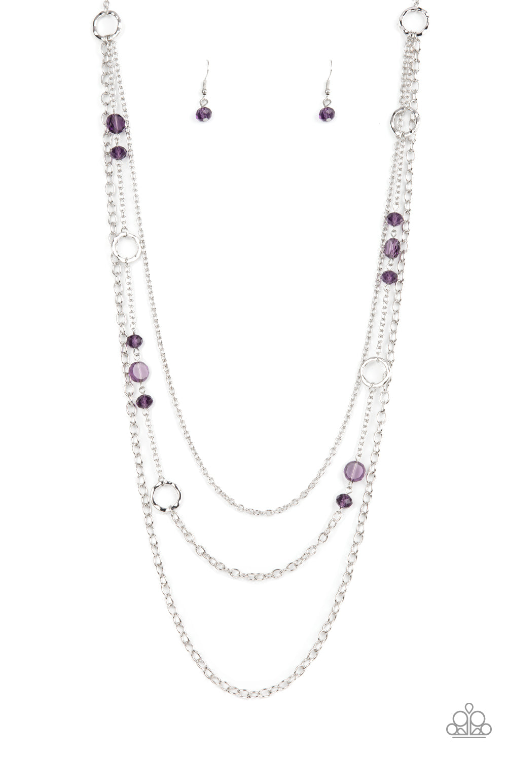 Starry-Eyed Eloquence - Purple necklace