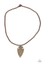 Load image into Gallery viewer, Get Your ARROWHEAD in the Game - Brass necklace
