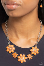Load image into Gallery viewer, Flamboyantly Flowering - Orange necklace
