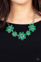 Load image into Gallery viewer, Flamboyantly Flowering - Green necklace
