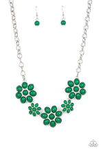 Load image into Gallery viewer, Flamboyantly Flowering - Green necklace
