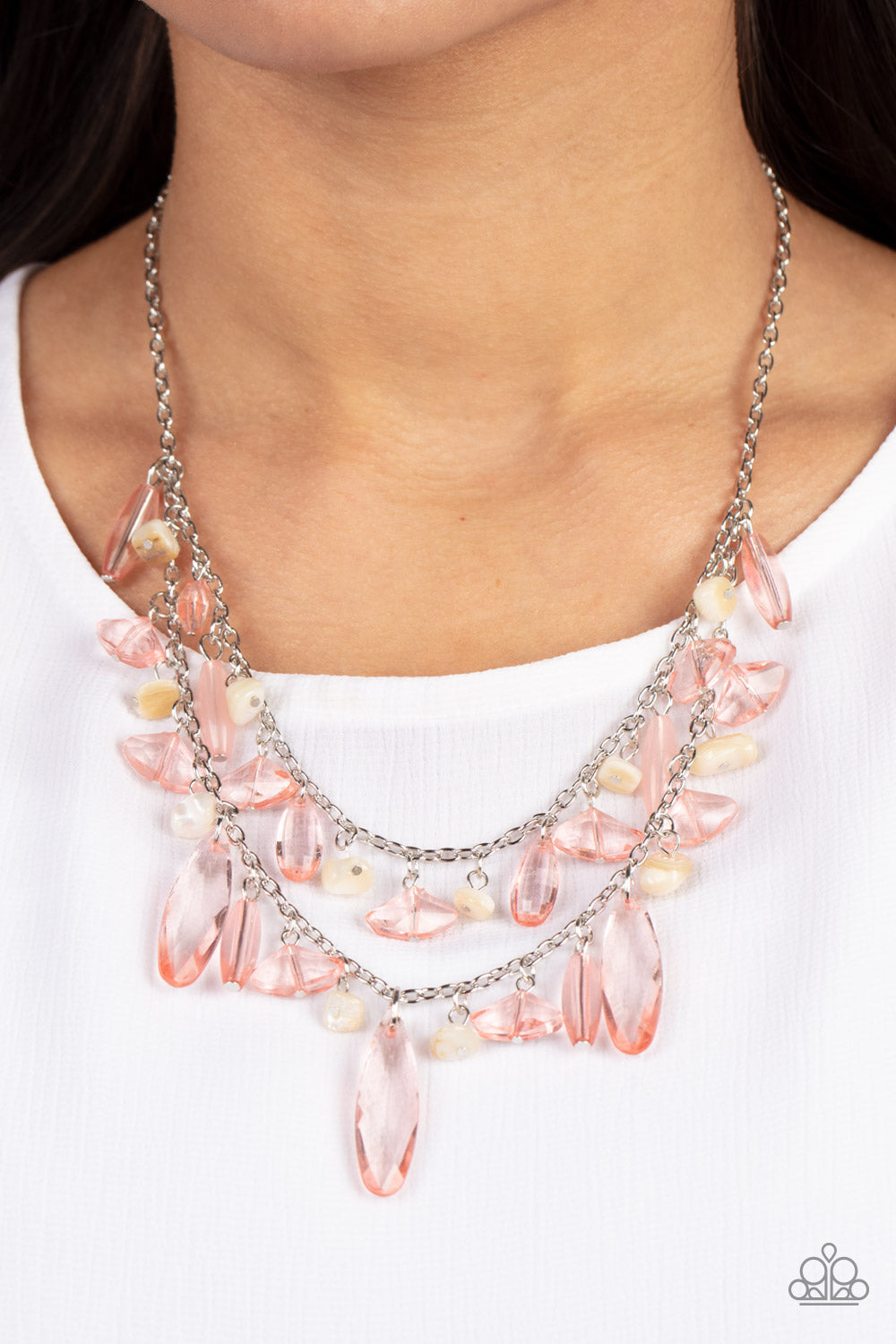 Candlelit Cabana - Pink necklace