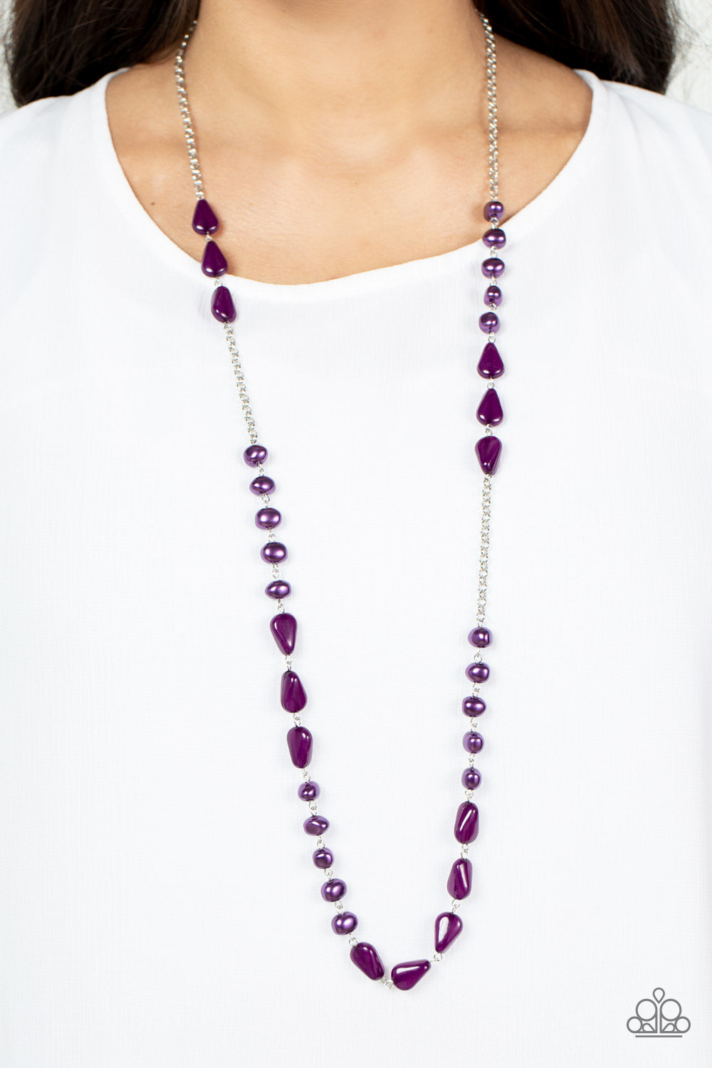 Shoreline Shimmer - Purple necklace