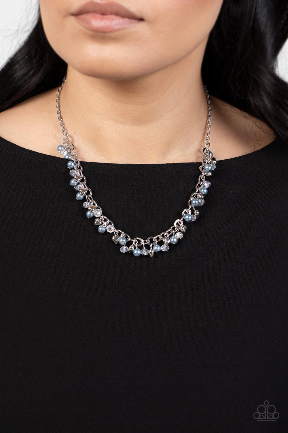 Soft-Hearted Shimmer - Blue necklace