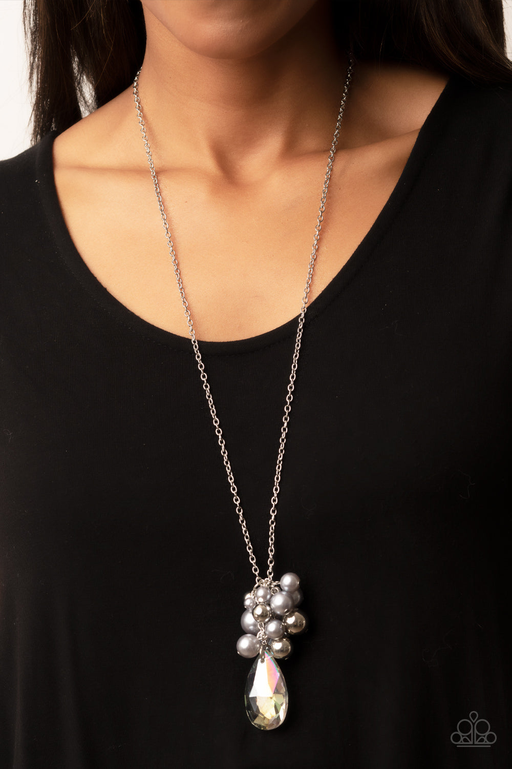 Drip Drop Dazzle - Silver necklace