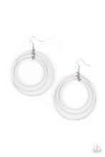 Load image into Gallery viewer, Colorfully Circulating - White earrings
