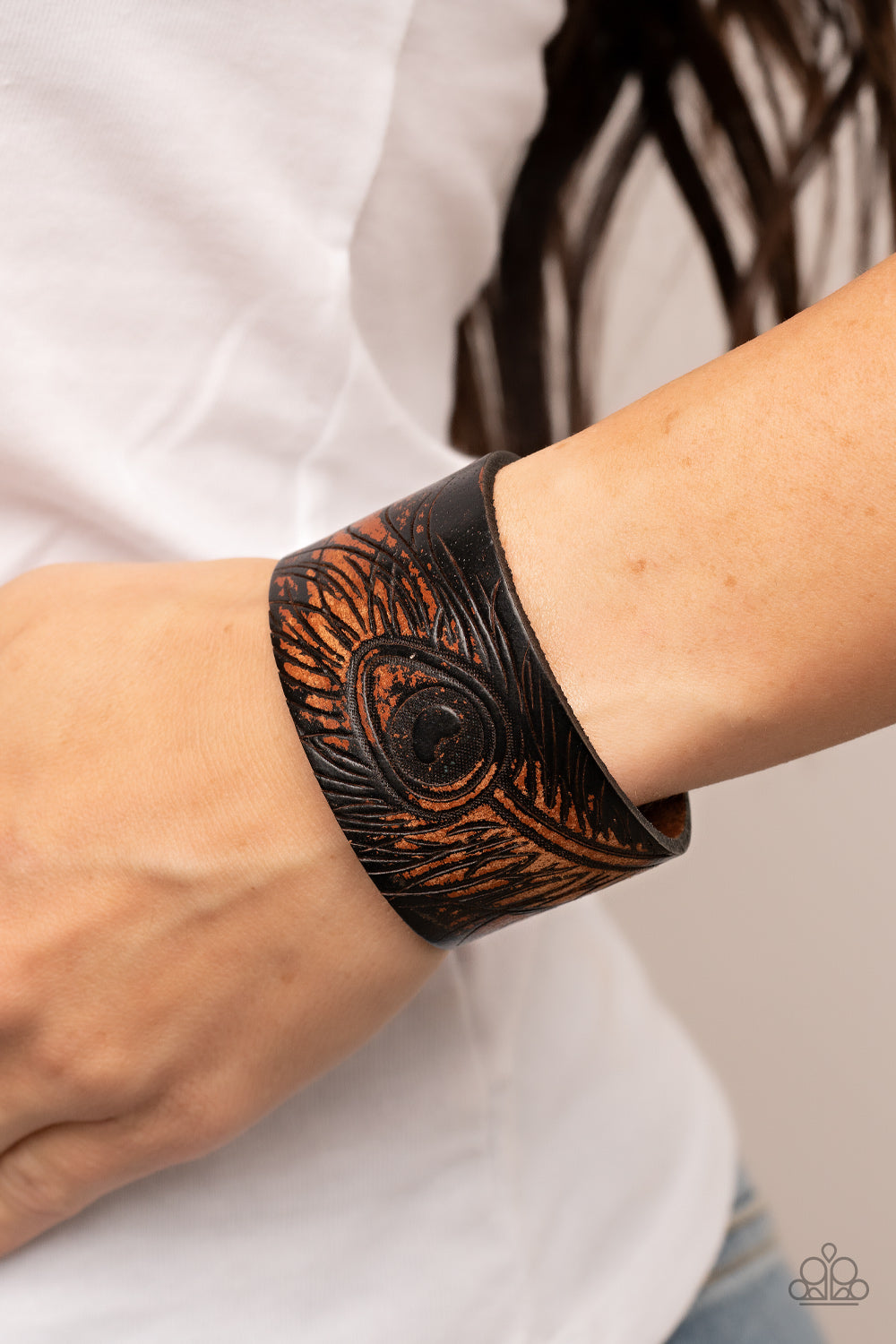 Positively Peacock - Black bracelet