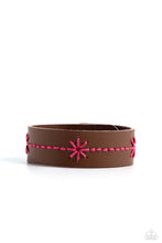 Load image into Gallery viewer, Cross-Stitched Gardens - Pink bracelet
