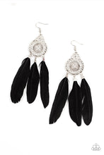 Load image into Gallery viewer, Pretty in PLUMES - Black earrings
