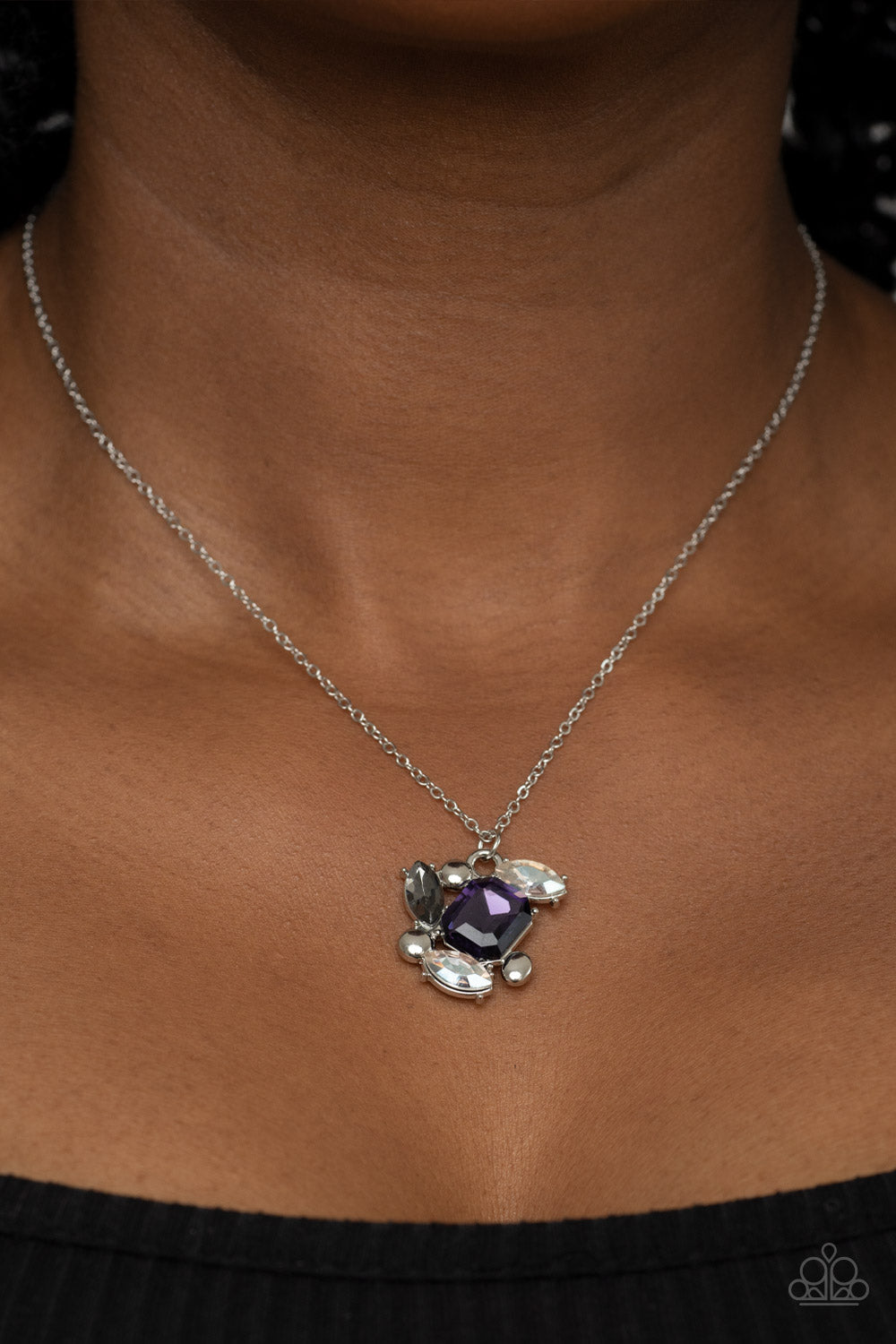 Prismatic Projection - Purple necklace