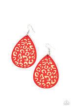 Load image into Gallery viewer, Suburban Jungle - Red earrings
