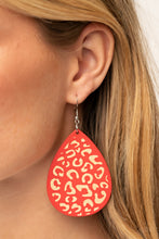 Load image into Gallery viewer, Suburban Jungle - Red earrings
