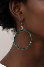 Load image into Gallery viewer, Head-Turning Halo - Green earrings
