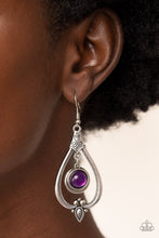 Load image into Gallery viewer, Ethereal Emblem - Purple earrings
