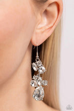 Load image into Gallery viewer, Rhinestone Reveler - White earrings
