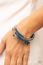 Load image into Gallery viewer, Whimsically Whirly - Blue bracelet
