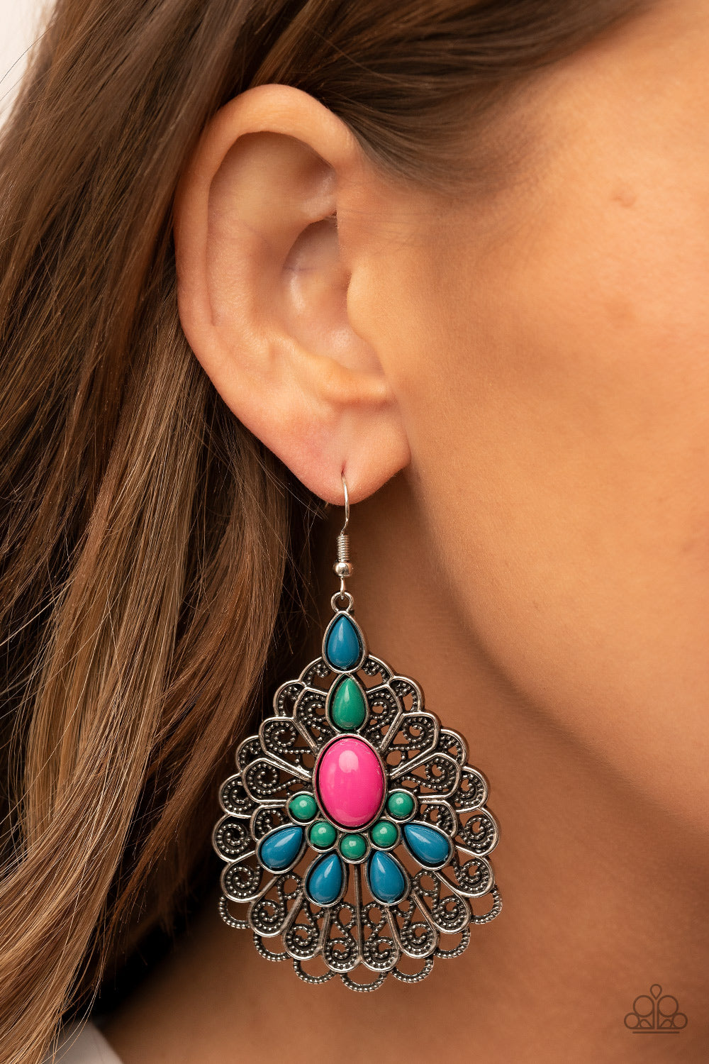 Peacock Prance - Multi earrings