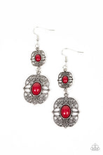Load image into Gallery viewer, Victorian Villa - Red earrings
