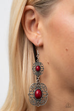 Load image into Gallery viewer, Victorian Villa - Red earrings
