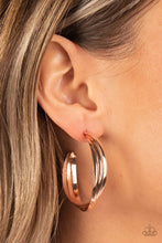 Load image into Gallery viewer, Curvy Charmer - Rose Gold earrings
