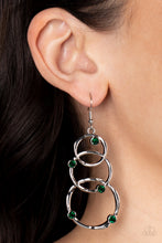 Load image into Gallery viewer, Revolving Radiance - Green earrings
