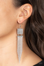 Load image into Gallery viewer, Dramatically Deco - White earrings
