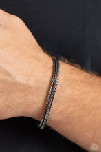 Load image into Gallery viewer, Cable Train - Black bracelet
